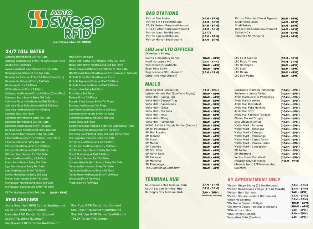 autosweep rfid installation sites 24 hours 001 Autosweep RFID: Your Ultimate Guide to Installation, Usage, Reloading, and Maintenance Autosweep, Autosweep RFID, Easytrip, Expressway, Expressways, RFID, Toll, Tollway