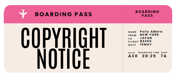 copyright notice boarding pass Disclaimer, Disclosure & Privacy Policy